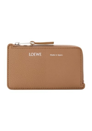 Duet card and coin holder in mixed leather