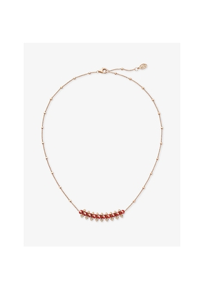 Clash De Cartier 18ct Rose-Gold and Dyed Red Agate Necklace