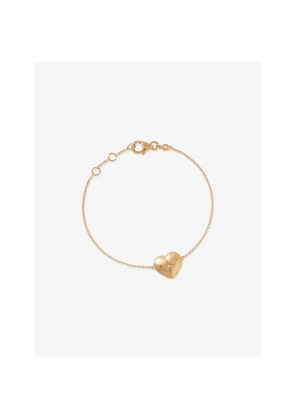 Womens Astley Clarke Biography Heart Locket 18ct Yellow Gold Vermeil and White Sapphire Bracelet