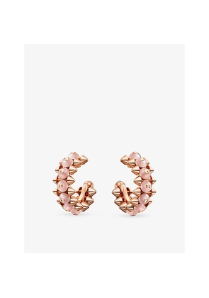 Clash De Cartier Mini 18ct Rose-Gold and Pink Chalcedony Hoop Earrings