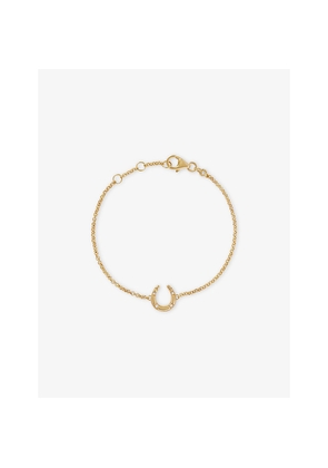 Womens Astley Clarke Biography Horseshoe 18ct Yellow Gold Vermeil and White Sapphire Bracelet