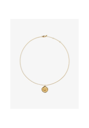 Womens Monica Vinader Initial U Stamp 18ct Yellow Gold Vermeil Chain Necklace