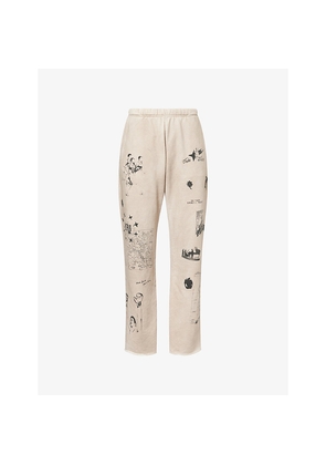 Mens Duke & Dexter Ny Sketch Straight-Leg Cotton-Jersey Jogging Bottoms