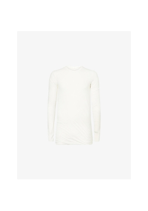 Mens Rick Owens Double-Layer Long-Sleeve Cotton T-Shirt