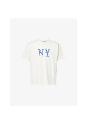 Mens Duke & Dexter Watercolour Ny Crewneck Cotton-Jersey T-Shirt