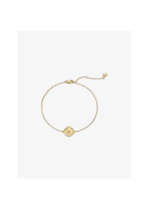 Womens Monica Vinader Mini Initial x Stamp 14ct Solid Gold Chain Bracelet