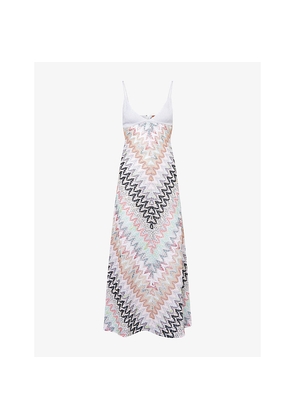 Womens Missoni Chevron Lamé-Knit Midi Dress
