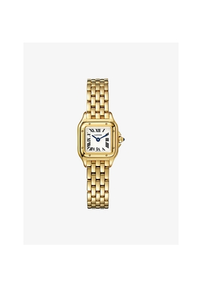 Panthère De Cartier Mini 18ct Yellow-Gold Quartz and 0.04ct Sapphire Watch