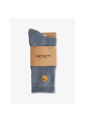 Mens Carhartt WIP Chase Logo-Embroidered Cotton-Blend Socks