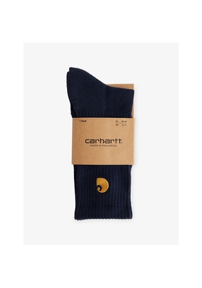Mens Carhartt WIP Chase Logo-Embroidered Cotton-Blend Socks