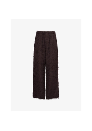 Womens The Frankie Shop Baxter Wide-Leg Fringed Trousers
