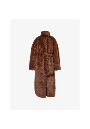 Womens The Frankie Shop Ravello Faux Fur Robe Coat