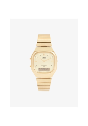 Mens Casio Vintage Stainless-Steel Quartz Watch 41mm