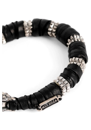 Leather And Silver Bracelet