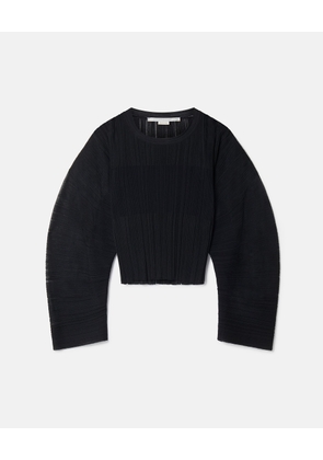 Stella McCartney - Banana Sleeve Plisse Pleat Knit Top, , Size: L