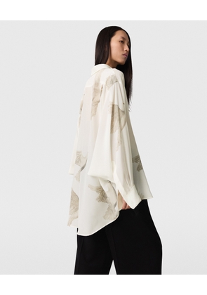 Stella McCartney - Oversized Sheer Dove Print Shirt, , Size: 42