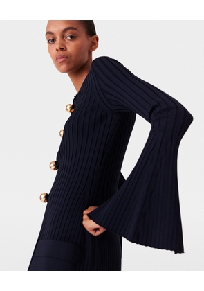 Stella McCartney - Ribbed Long Sleeve Cardigan, , Size: L