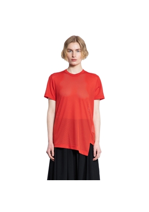 Asymmetric Nylon Mesh T-Shirt