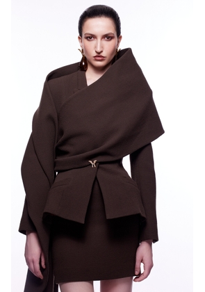 Harithand Ghauri Draped Crepe Jacket - Moda Operandi