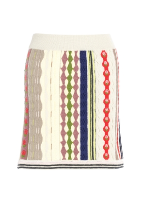 Barrie Striped Cashmere Mini Skirt - Moda Operandi