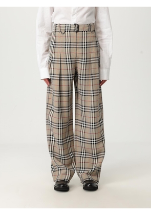 Pants BURBERRY Woman color Beige