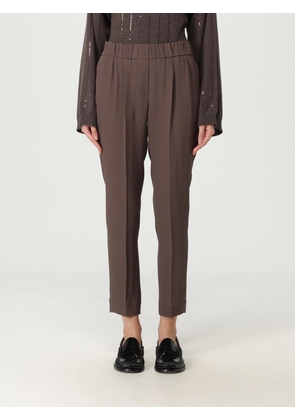 Pants BRUNELLO CUCINELLI Woman color Cocoa