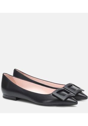 Roger Vivier Gommettine Ball leather ballet flats