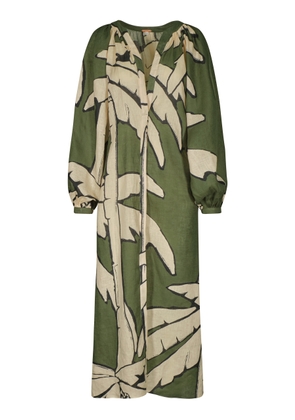 Johanna Ortiz Weaving Weves Printed Linen Midi Dress - Moda Operandi