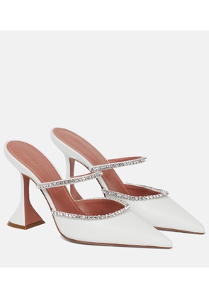 Amina Muaddi Gilda embellished leather mules