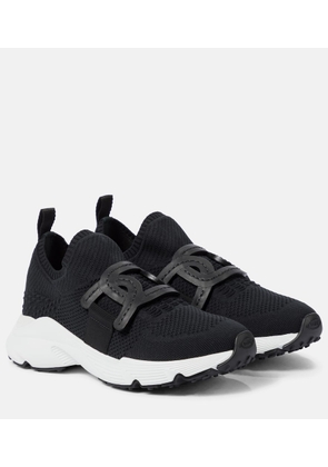 Tod's Leather-trimmed knit sneakers