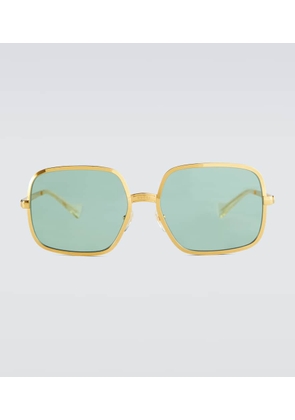 Gucci Square-frame metal sunglasses