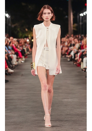 Carla Zampatti Tie-Neck Crepe Vest - Moda Operandi