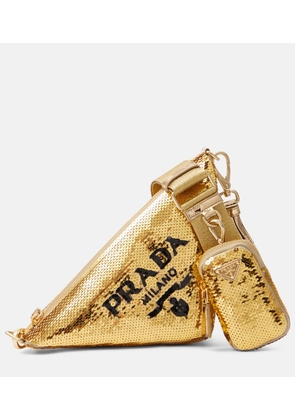 Prada Triangle sequin shoulder bag