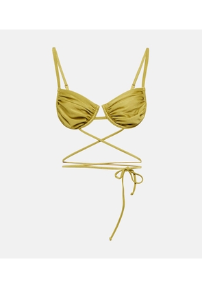 Bananhot Cherry ruched bikini top