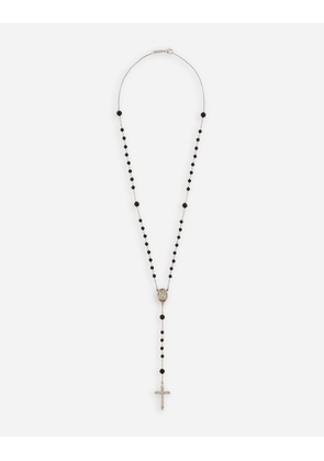 Dolce & Gabbana Rosary Necklace With Natural Gemstones - Man Bijoux Silver Metal Onesize