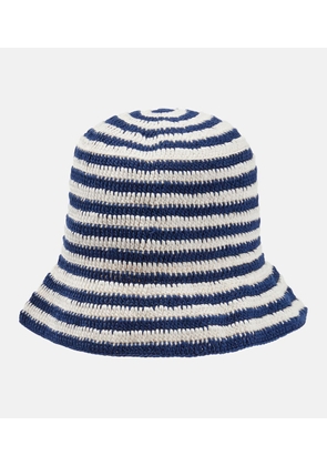 Anna Kosturova Striped crochet bucket hat