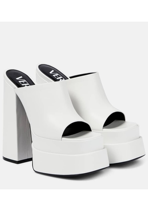 Versace Leather platform mules