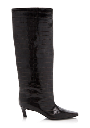 Toteme The Wide Shaft Croc-Effect Leather Boots - Moda Operandi