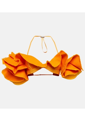 Jacquemus La Brassiere Artichaut cotton crop top