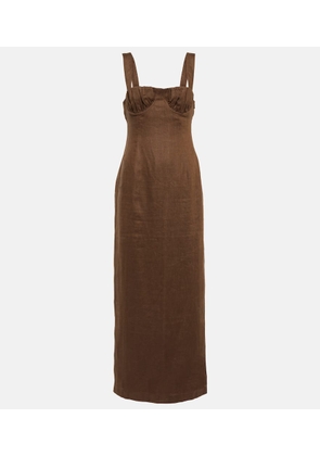 SIR Bettina linen midi dress