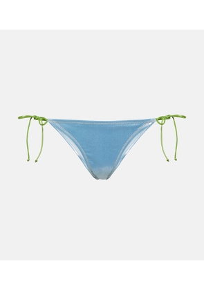 Reina Olga Love Triangle lame bikini bottoms