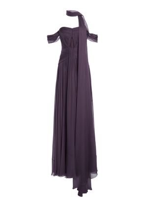 Zuhair Murad Silk-Chiffon Off-The-Shoulder Gown - Moda Operandi