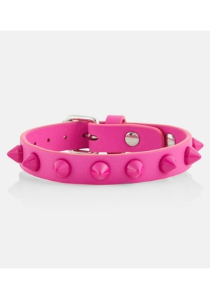 Christian Louboutin Loubilink embellished leather bracelet