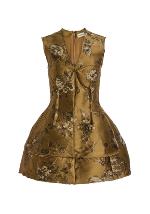 SIMKHAI Brynelle Raw-Edge Brocade Mini Dress - Moda Operandi