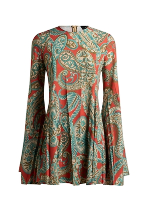 Etro Printed Flared-Sleeve Mini Dress - Moda Operandi