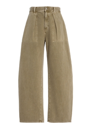 Agolde Sefton Cotton Curved-Leg Pants - Moda Operandi