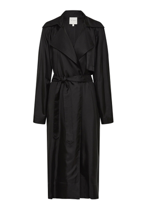 St. Agni Relaxed Silk-Twill Trench Coat - Moda Operandi