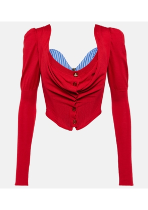Vivienne Westwood Bea draped wool and silk top