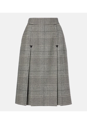 Dolce&Gabbana Prince of Wales check wool-blend midi skirt