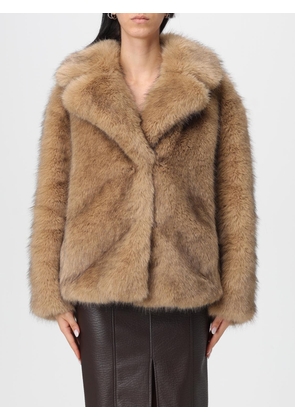Fur Coat STAND STUDIO Woman color Beige